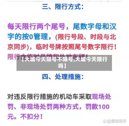 【大城今天限号不限号,大城今天限行吗】