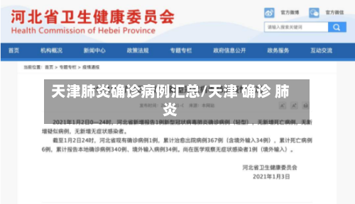 天津肺炎确诊病例汇总/天津 确诊 肺炎