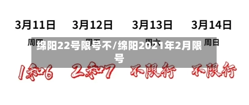 绵阳22号限号不/绵阳2021年2月限号