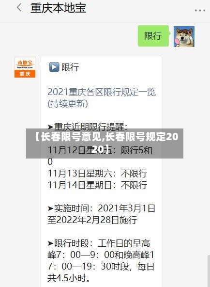 【长春限号意见,长春限号规定2020】-第3张图片