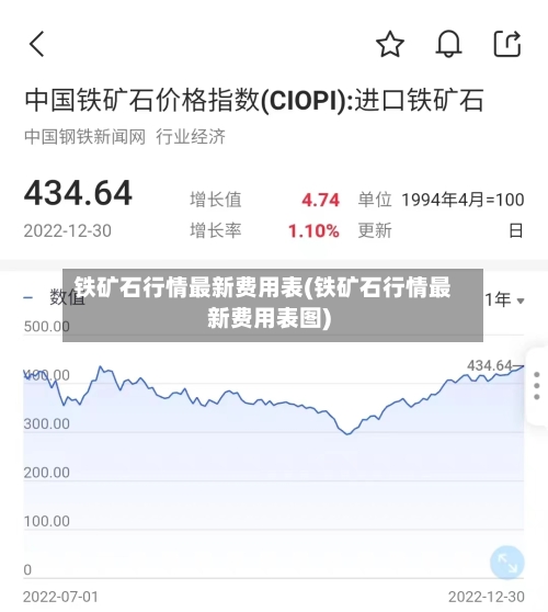 铁矿石行情最新费用表(铁矿石行情最新费用表图)