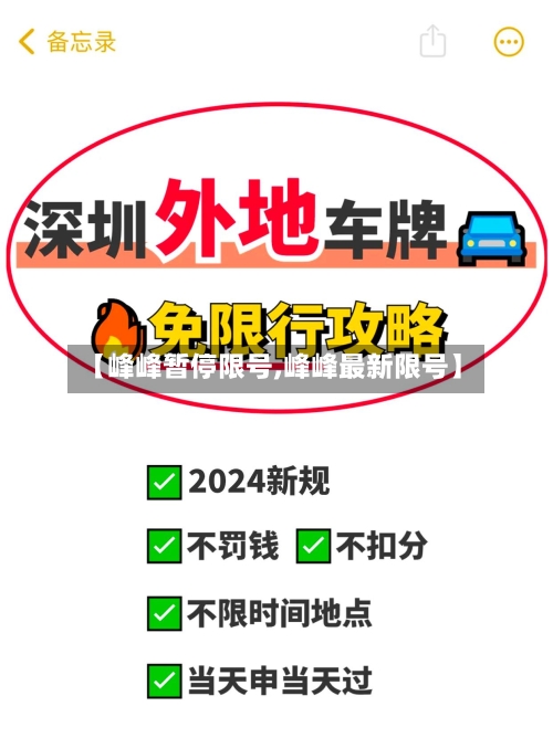 【峰峰暂停限号,峰峰最新限号】-第3张图片