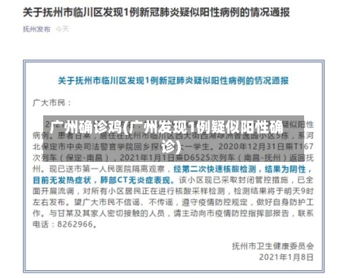 广州确诊鸡(广州发现1例疑似阳性确诊)-第3张图片