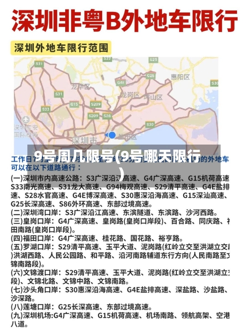 9号周几限号(9号哪天限行)