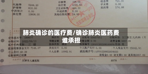 肺炎确诊的医疗费/确诊肺炎医药费谁承担-第2张图片