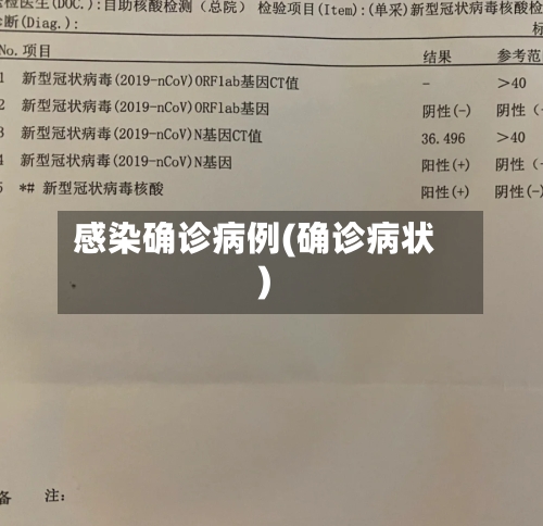 感染确诊病例(确诊病状)-第2张图片
