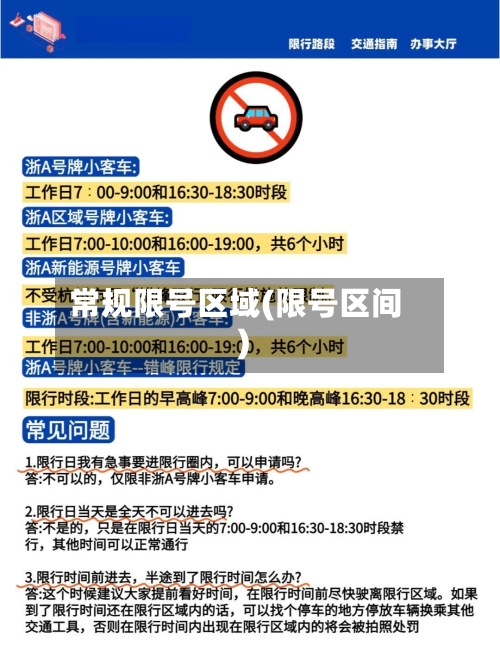 常规限号区域(限号区间)