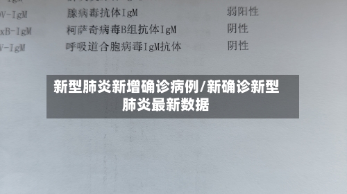 新型肺炎新增确诊病例/新确诊新型肺炎最新数据