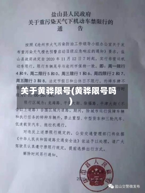 关于黄骅限号(黄骅限号吗)-第2张图片
