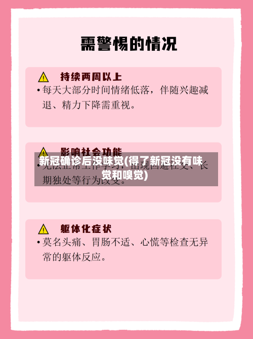 新冠确诊后没味觉(得了新冠没有味觉和嗅觉)