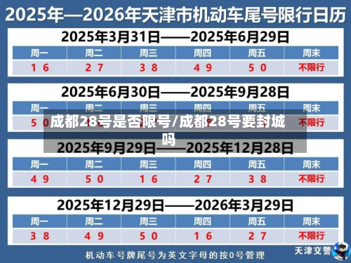 成都28号是否限号/成都28号要封城吗