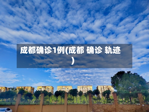 成都确诊1例(成都 确诊 轨迹)-第2张图片