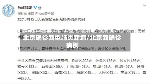 北京确诊新型肺炎新增/北京新确诊病例