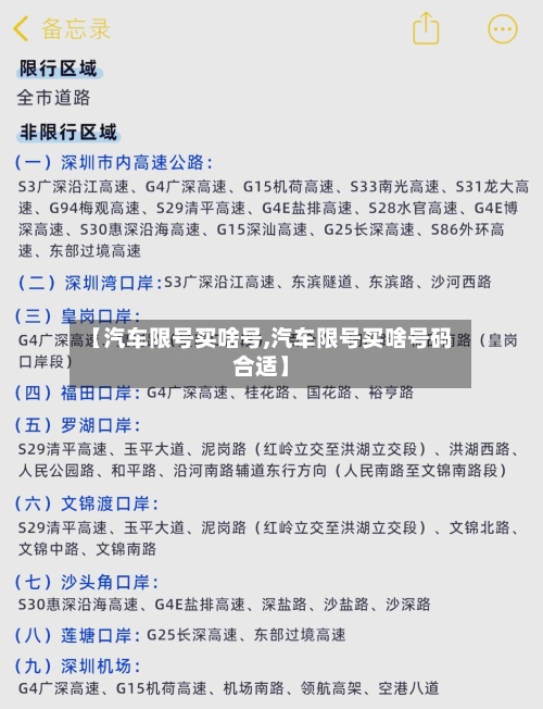 【汽车限号买啥号,汽车限号买啥号码合适】